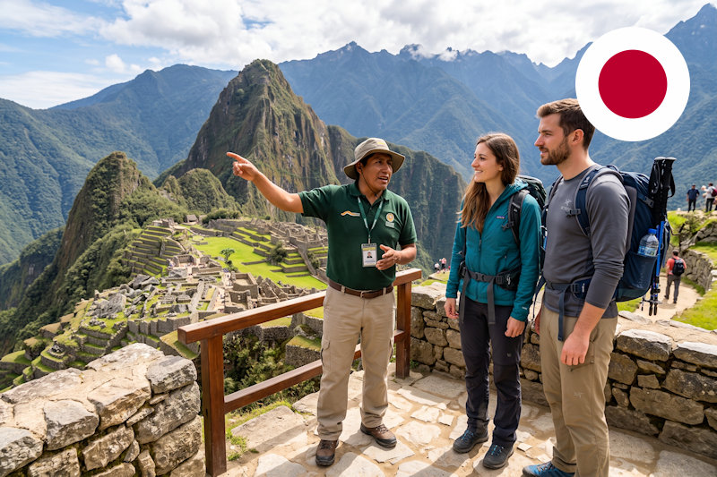 Guida a Machu Picchu in giapponese
